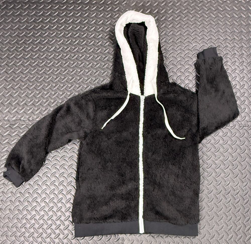 Harper & Lane Black Hoodie Full Zip Polyester Women's Small 22" Length+Chest